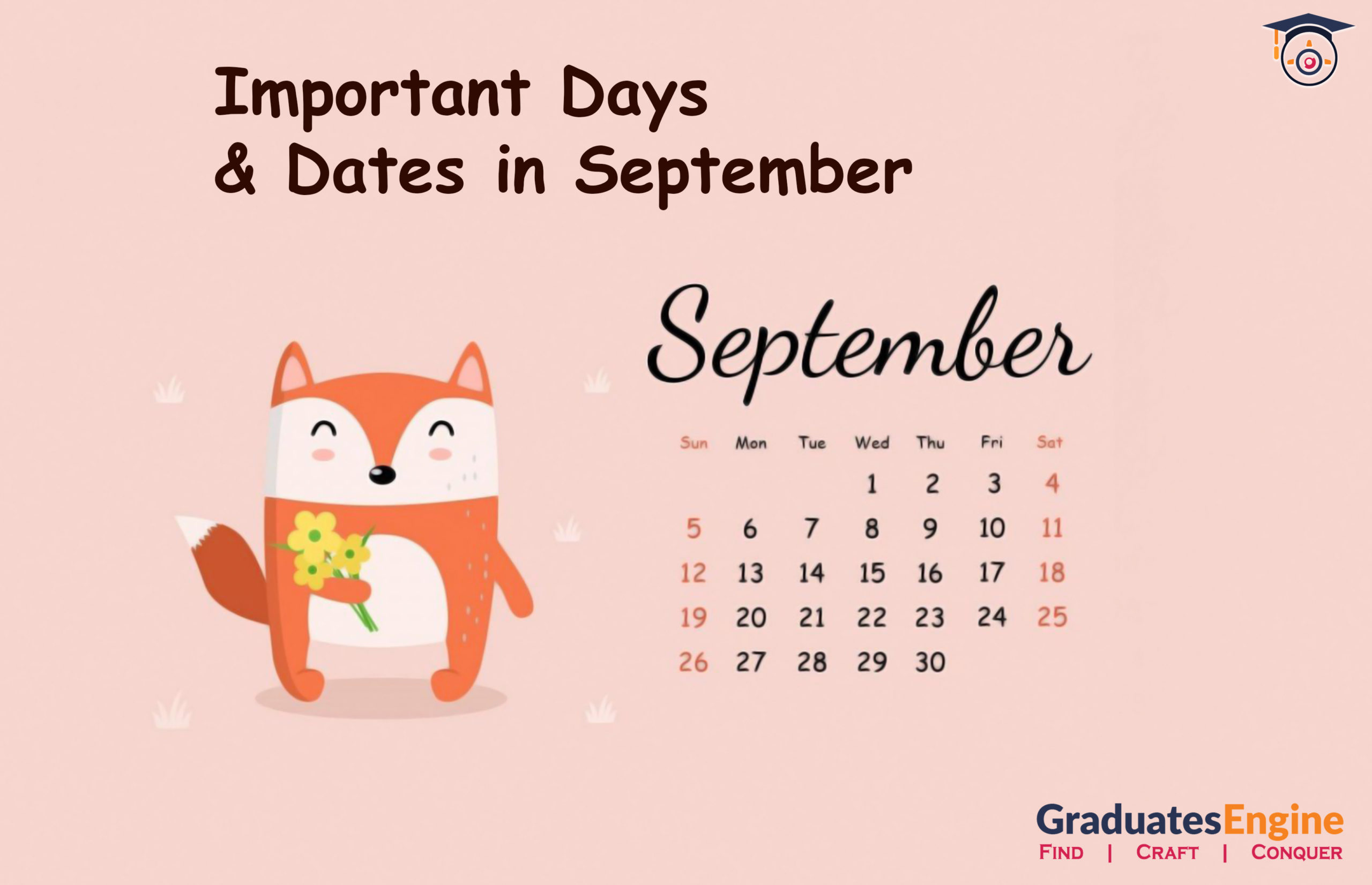 Important Days And Dates In September 2021