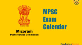 Mizoram Public Service Commission – MPSC | Exam Calendar