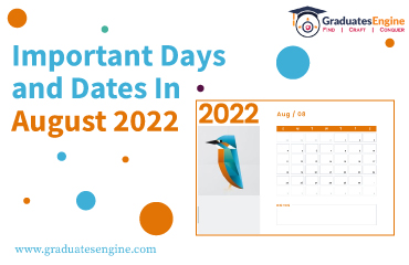important days and dates in August