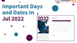 Important days and dates in July-2022