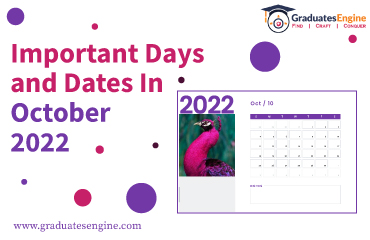 important days and dates in October 2022